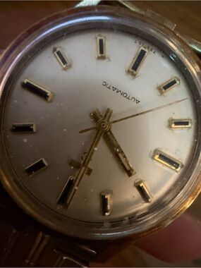 Vintage 1960s Elgin Automatic Watch with Rare Mechanical Speidel Calendar